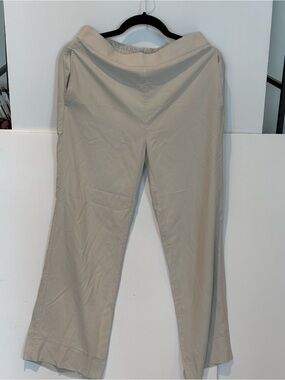 GO BY GO SILK Light Beige Wide-Leg Pants